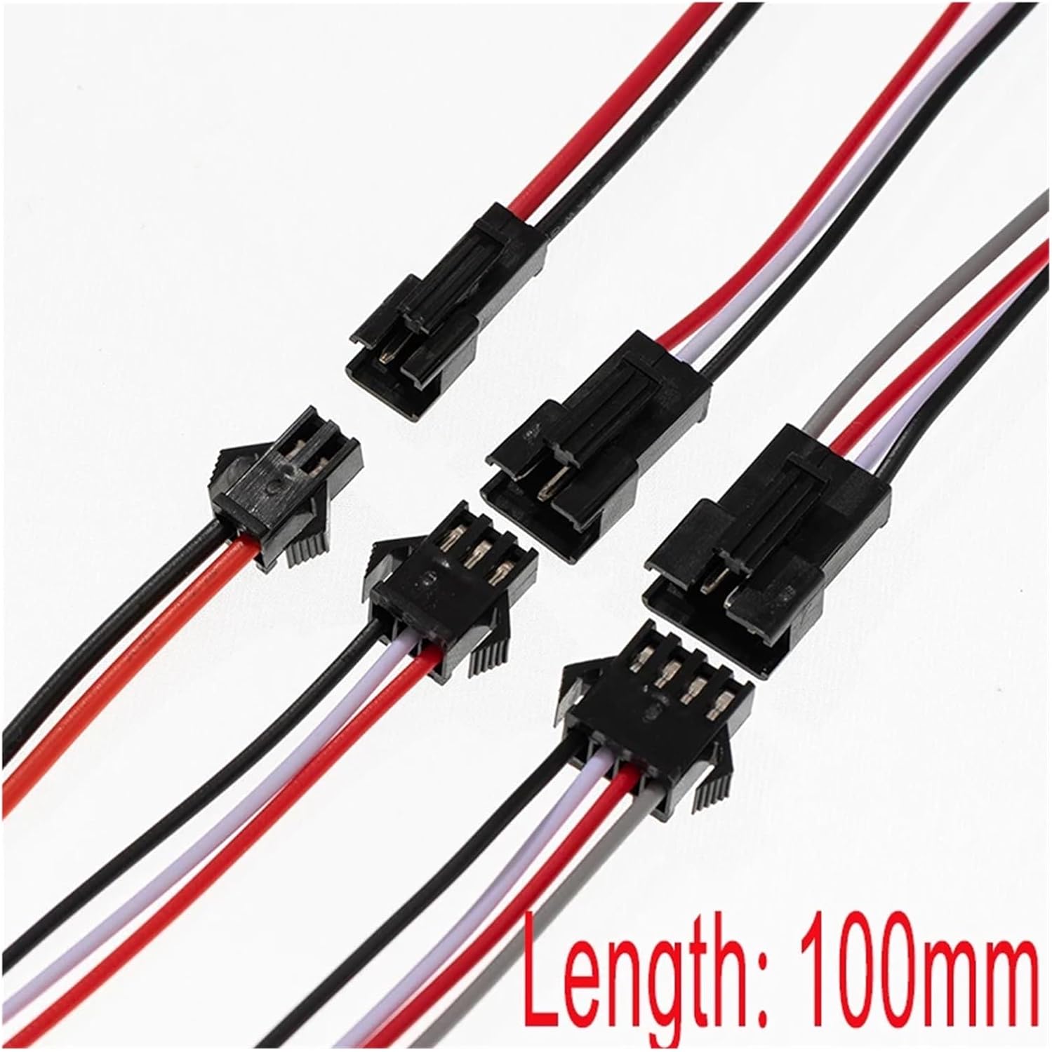 10pairs Male to Female Plug Terminal Wire Connector SM Line LED Downlight Ceiling Lamp(Length 100mm,2P)