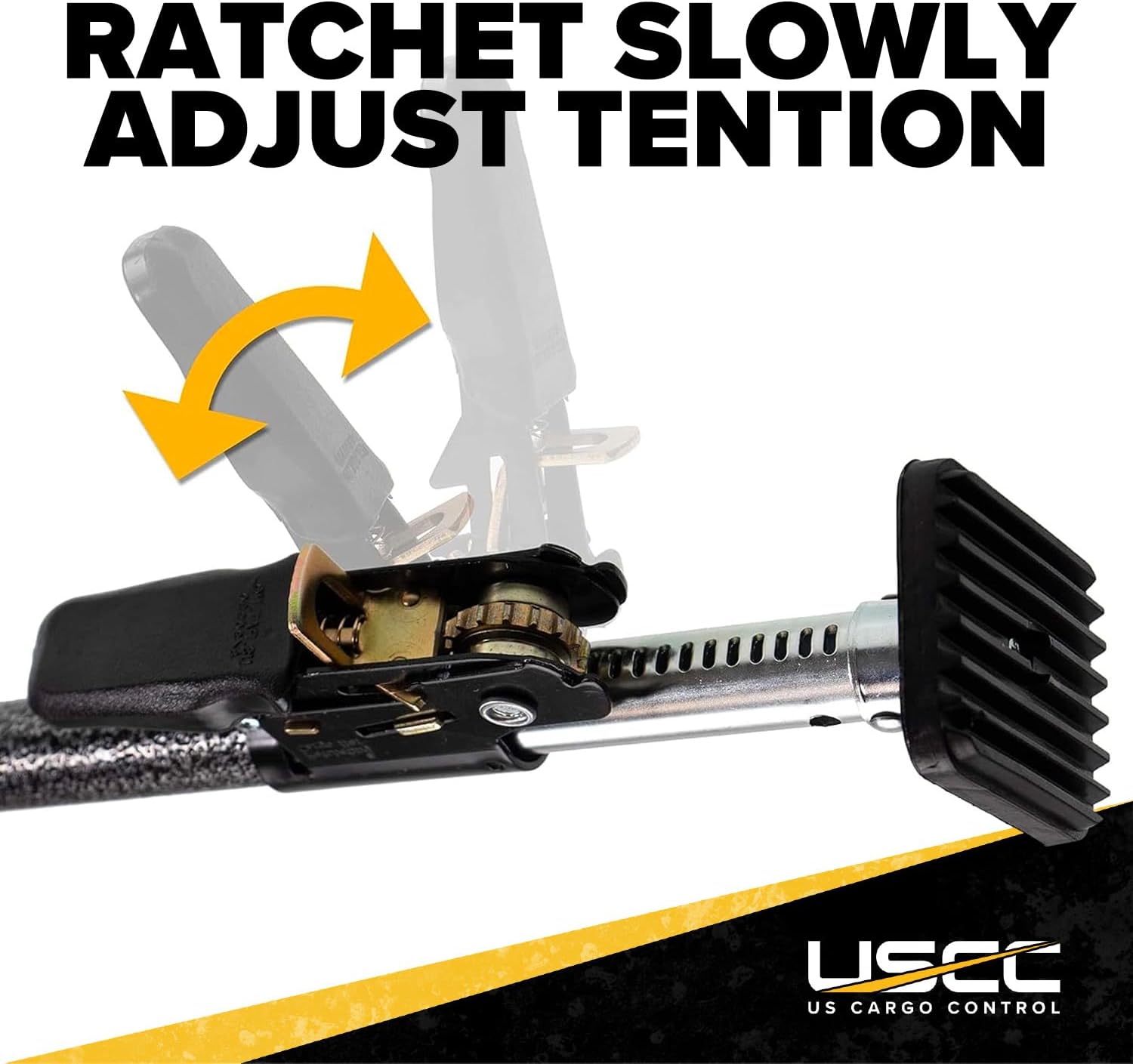 US Cargo Control Ratcheting Cargo Bar for Small Cargo Bar Needs - Extends from 40 Inches to 70 Inches - Great for Use in Pickup Truck Bed, SUV, Minivan, and Small Trailers