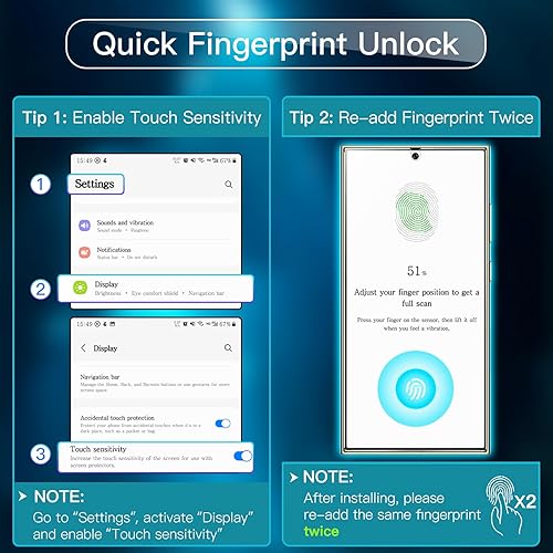 Miniatura 9 de JETech Protector de pantalla para Samsung Galaxy S23 Ultra 5G de 6.8 pulgadas con protector de lente de cámara, película de TPU flexible, compatible