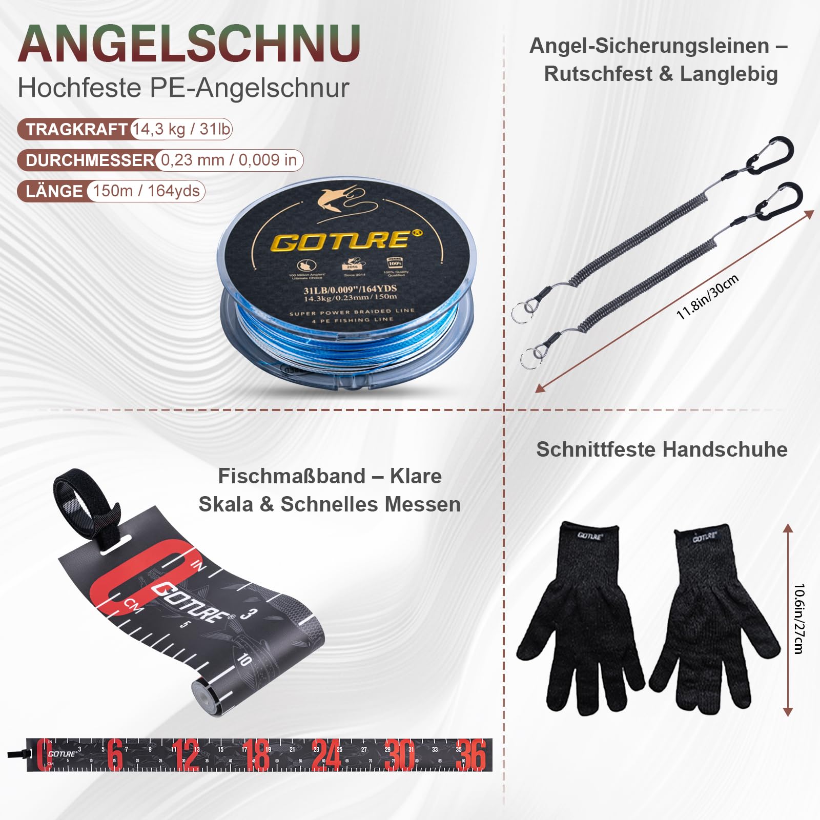 Goture Angelset mit Angelrute und Tasche - 900D Wasserdicht Angeltasche mit 3 Köderboxen, 24T Carbon Teleskop Angelrute & Rolle Komplettset für Raubfisch, Angeln Zubehör Set für Anfänger Profi