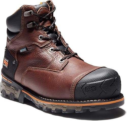 Timberland PRO Boondock - Botas de trabajo industriales para hombre, piel marrón, talla 10 de ancho de EE. UU