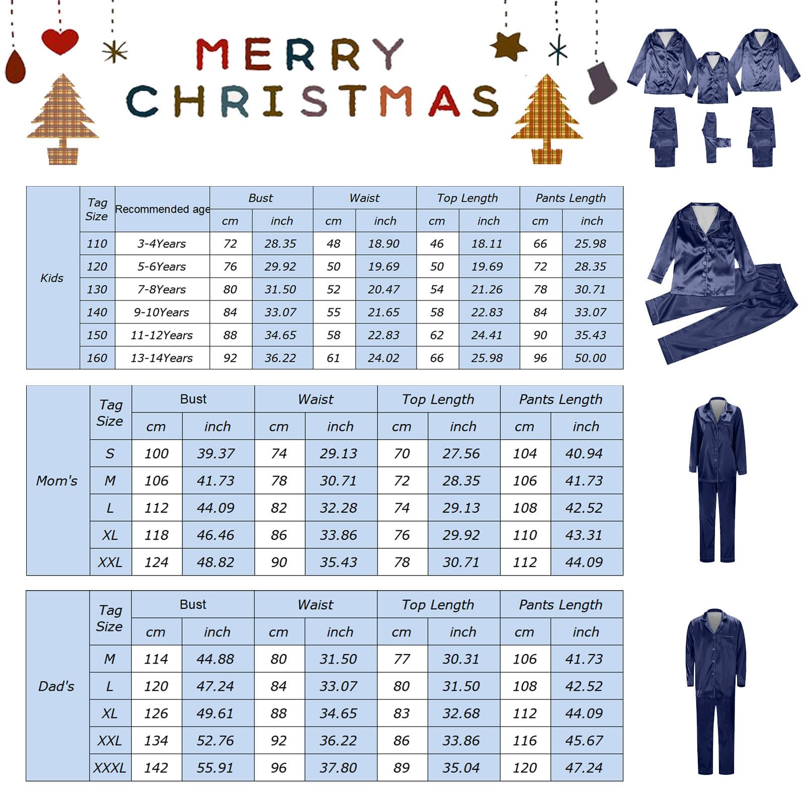 2026 Elegantes Damen Pyjama Set Satinseide mit Knopfleiste Zweiteilige Nachtwäsche als Familienlook Bequemer Loungewear Langarm Schlafanzug