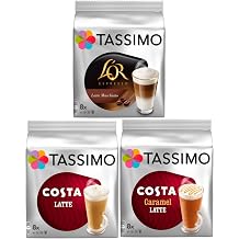 Tassimo 3 Latte Bundle Costa Latte Original + Caramel + Latte Macchiato Caramel by Carte Noire