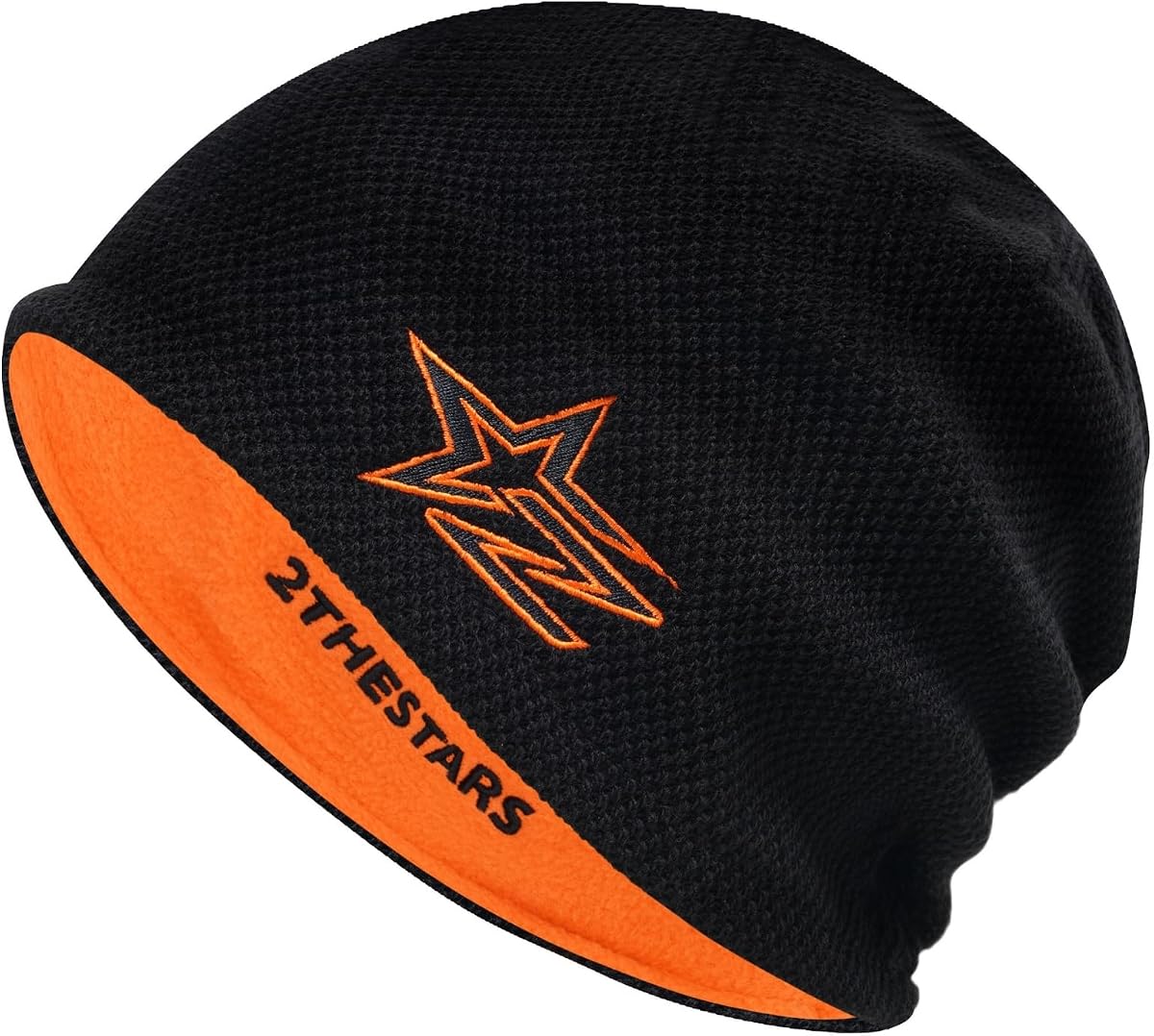 Winter Beanie Hat Warm Windproof Skull Cap Reversible Fleece Lined Unisex Women Toboggan Knit Hat for Cold Weather