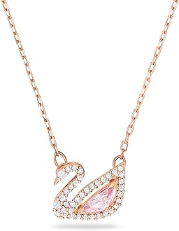 Swarovski Dazzling Swan, Crystal, Rose Gold Tone Coating, Zirconia, Crystal