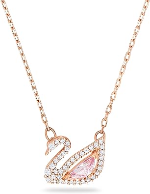 スワロフスキー Swan ドロップピアス パヴェ, スワン, ピンク スワロフスキー Swarovski ピンク Iconic Swan ドロップピアス