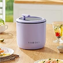 Mini Panela de Arroz, Panela Segura, Mini Panela Elétrica de Arroz, Reserva de 6 Horas, Antiaderente, para Casa, Viagens, Dormitório, Escritório, Ao Ar Livre (Roxo)