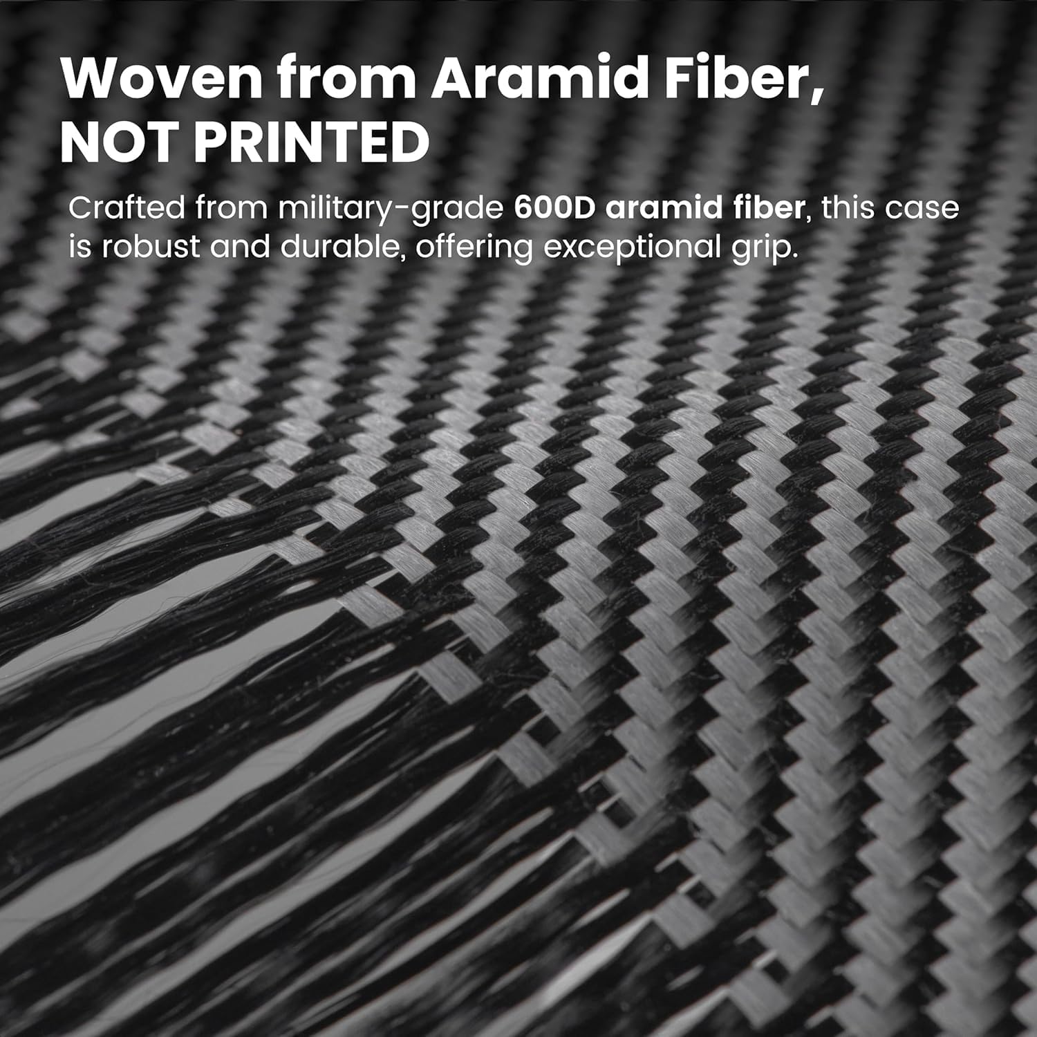 pitaka for iPhone 16 Pro Max Case 6.9 Inch, Compatible with MagSafe, Thin & Light Case iPhone 16 Pro Max with a Caseless Feel, 600D Aramid Fiber Woven [Ultra Slim-Black/Grey (Twill)] - Image 2