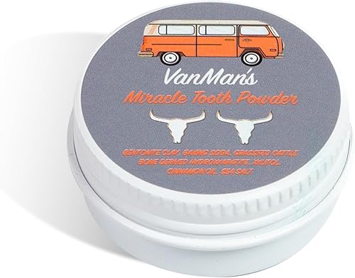 Vanman's - Polvo Dental Tiny Cinna-Bone Sin Flúor - Polvo Dental Remineralizante con Bicarbonato de Sodio, Hueso de Ganado Alimentado con Pasto,