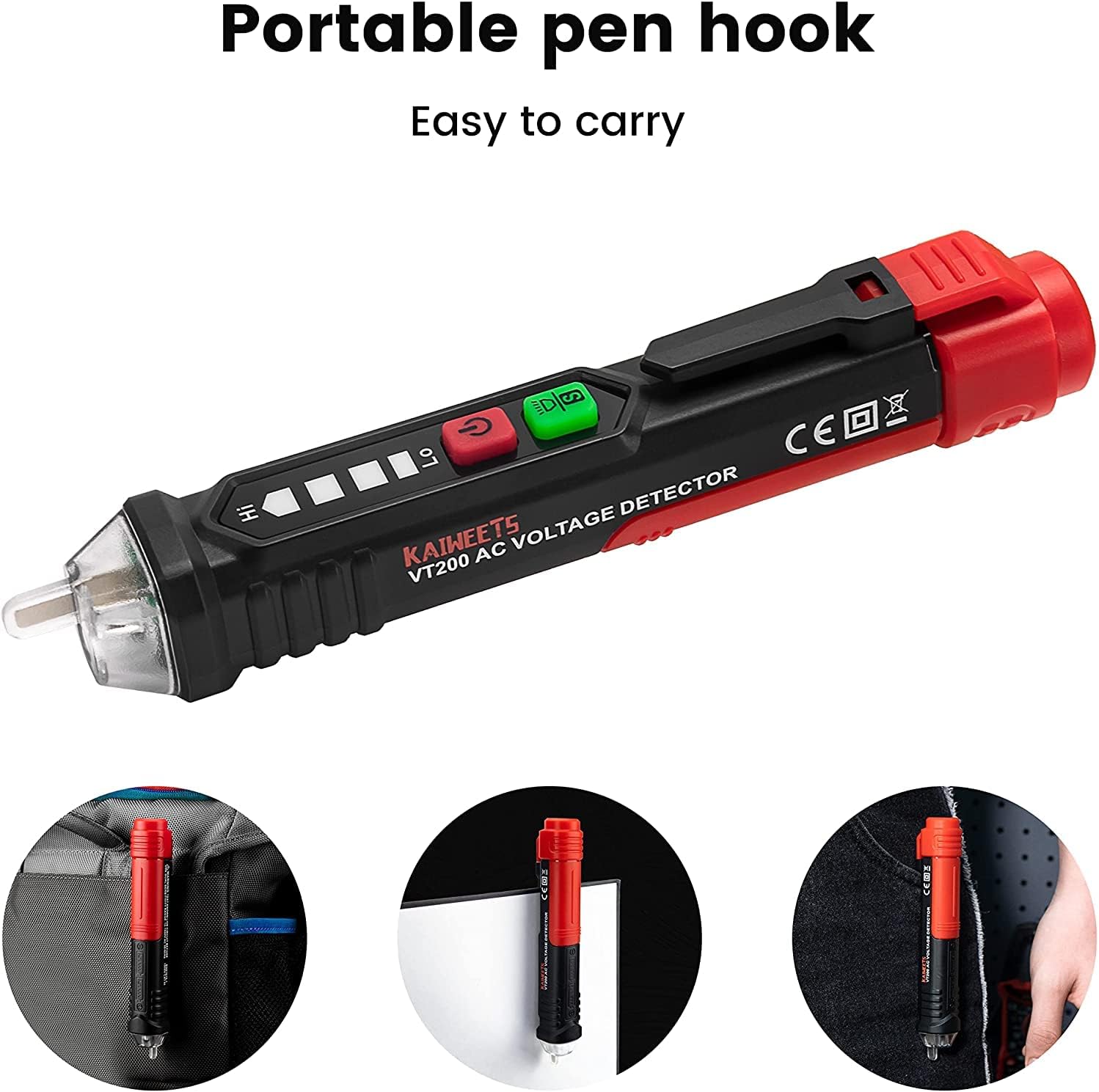 Compact design with pen hook