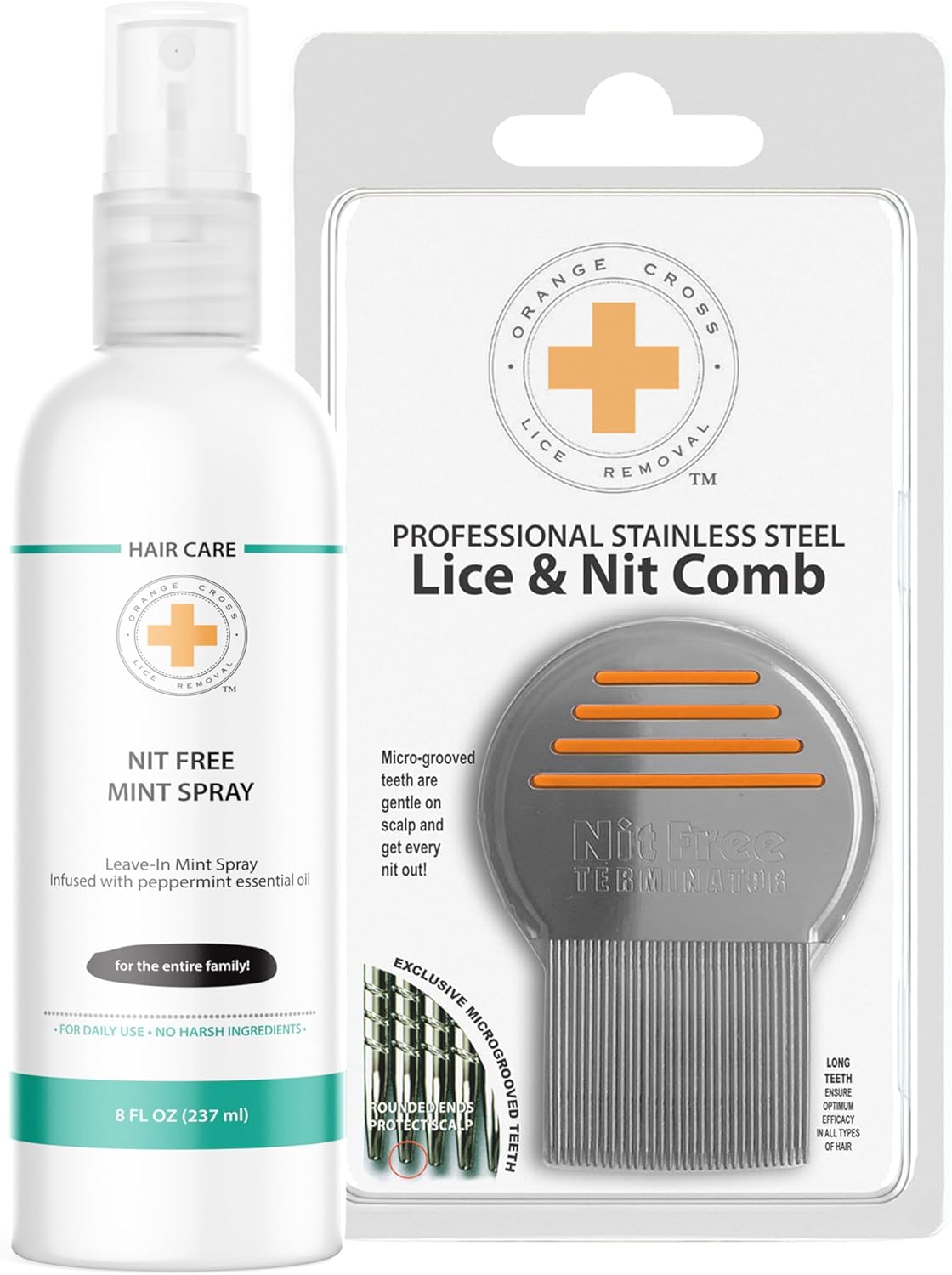 Lice Prevention Spray and Lice Comb, Effective Lice Repellent Spray for Kids and Adults.