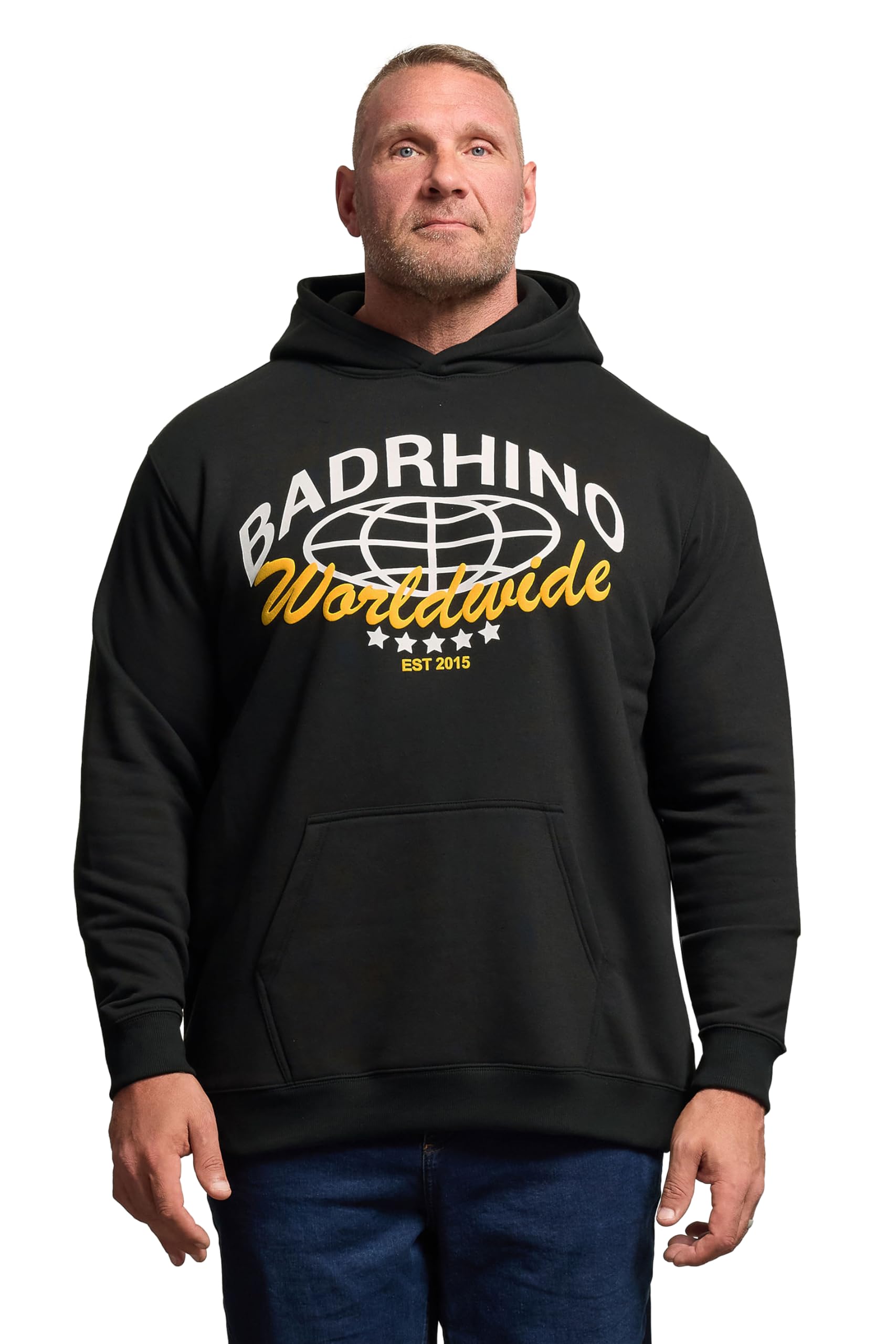 BadRhino Big & Tall Worldwide Hoodie - Men's - Plus Size Curve Black