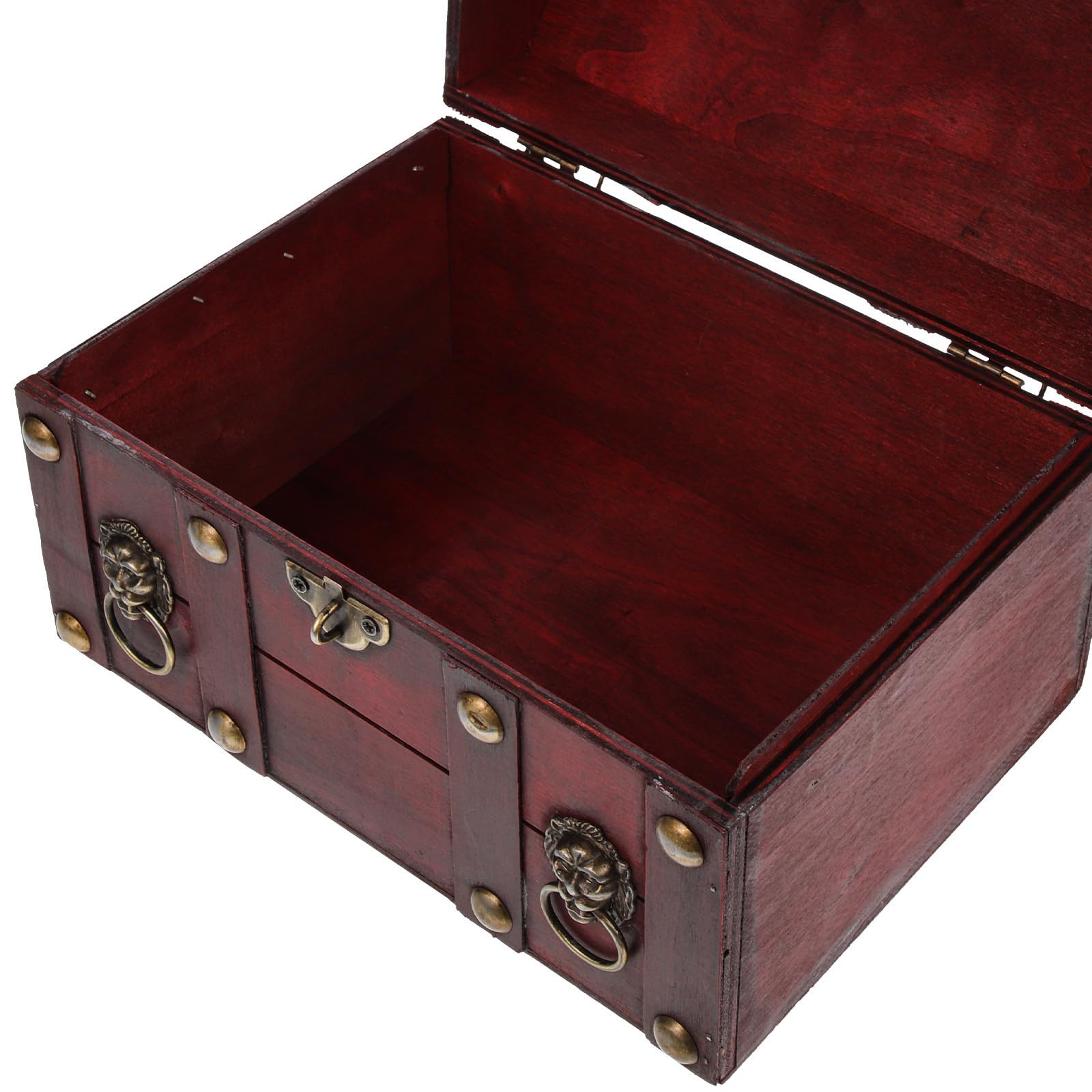 Vintage Sichere und Leichte Holztruhe Schmuckaufbewahrungsbox mit Deckel als Schatzkiste und Desktop Dekoration