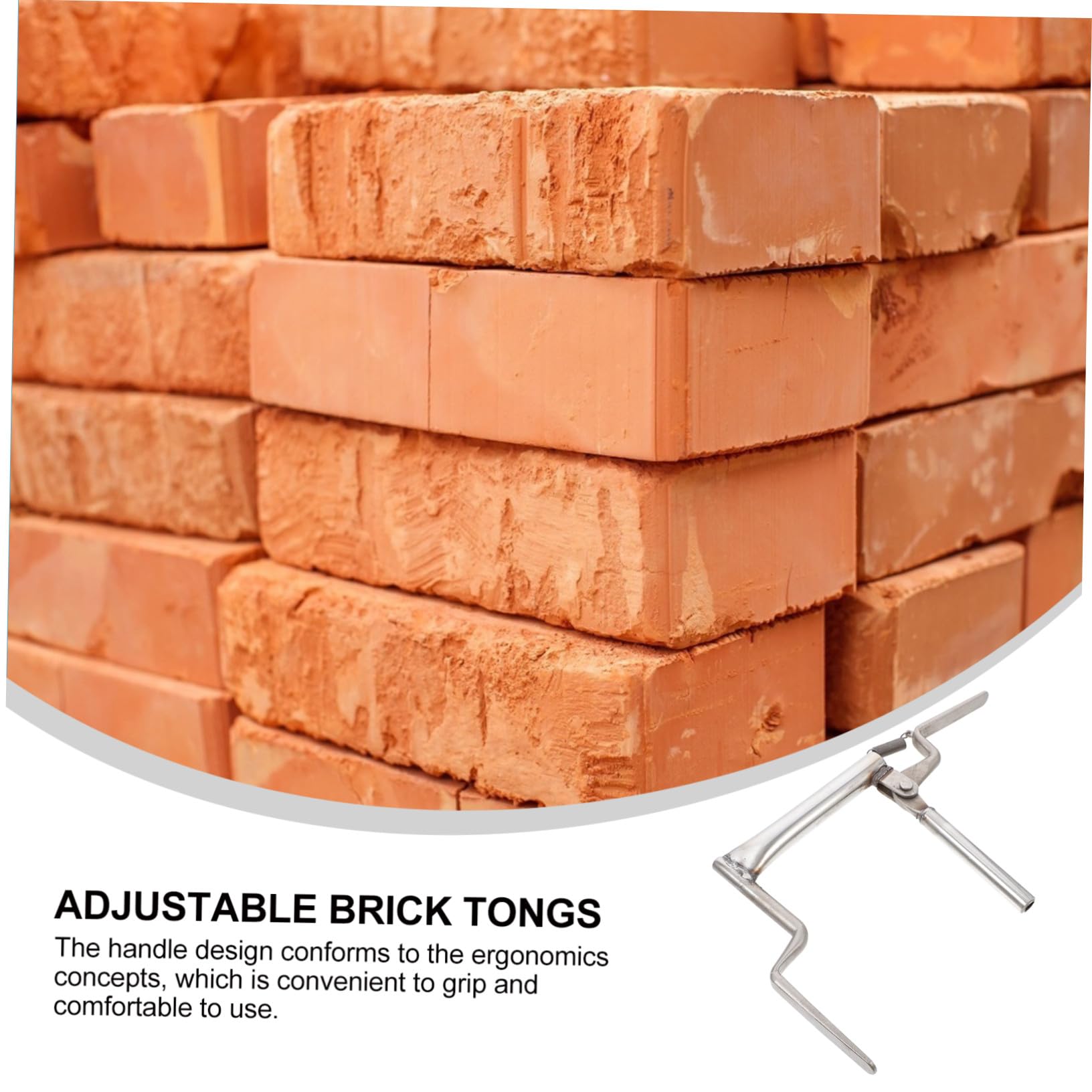3 Piezas Pinzas para Ladrillos de Acero Inoxidable Herramienta Portátil para Transportar Bloques Diseño Ligero y Seguro para Albañiles y Constructores