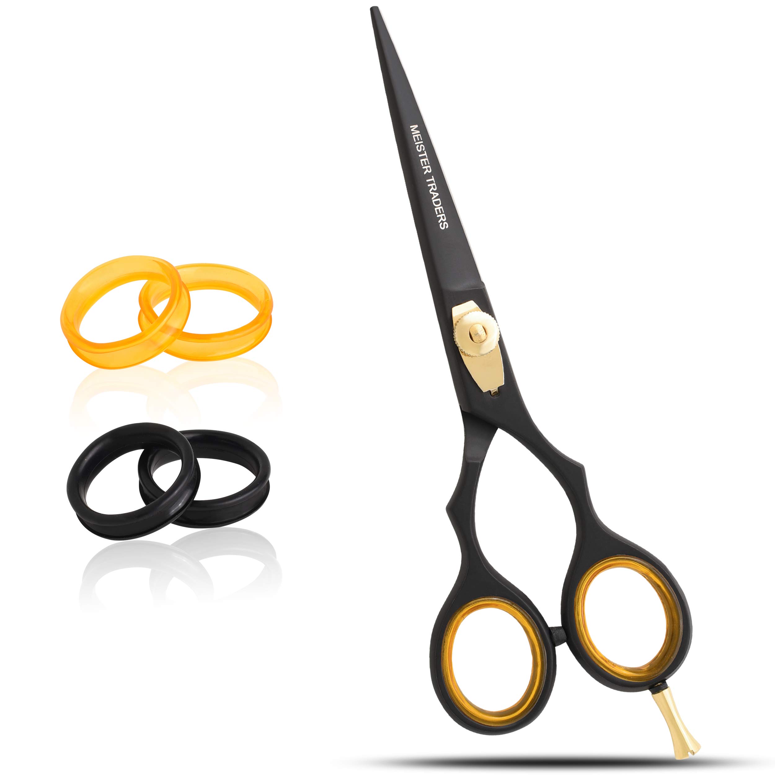 Professional Hair-Cutting Shears Hairdressing Haircutting Barber Salon Scissors for Moustache & Beard Grooming Hair. Hairdresser Styling Thinning Trimming Cutting Scissors. Classic 17cm