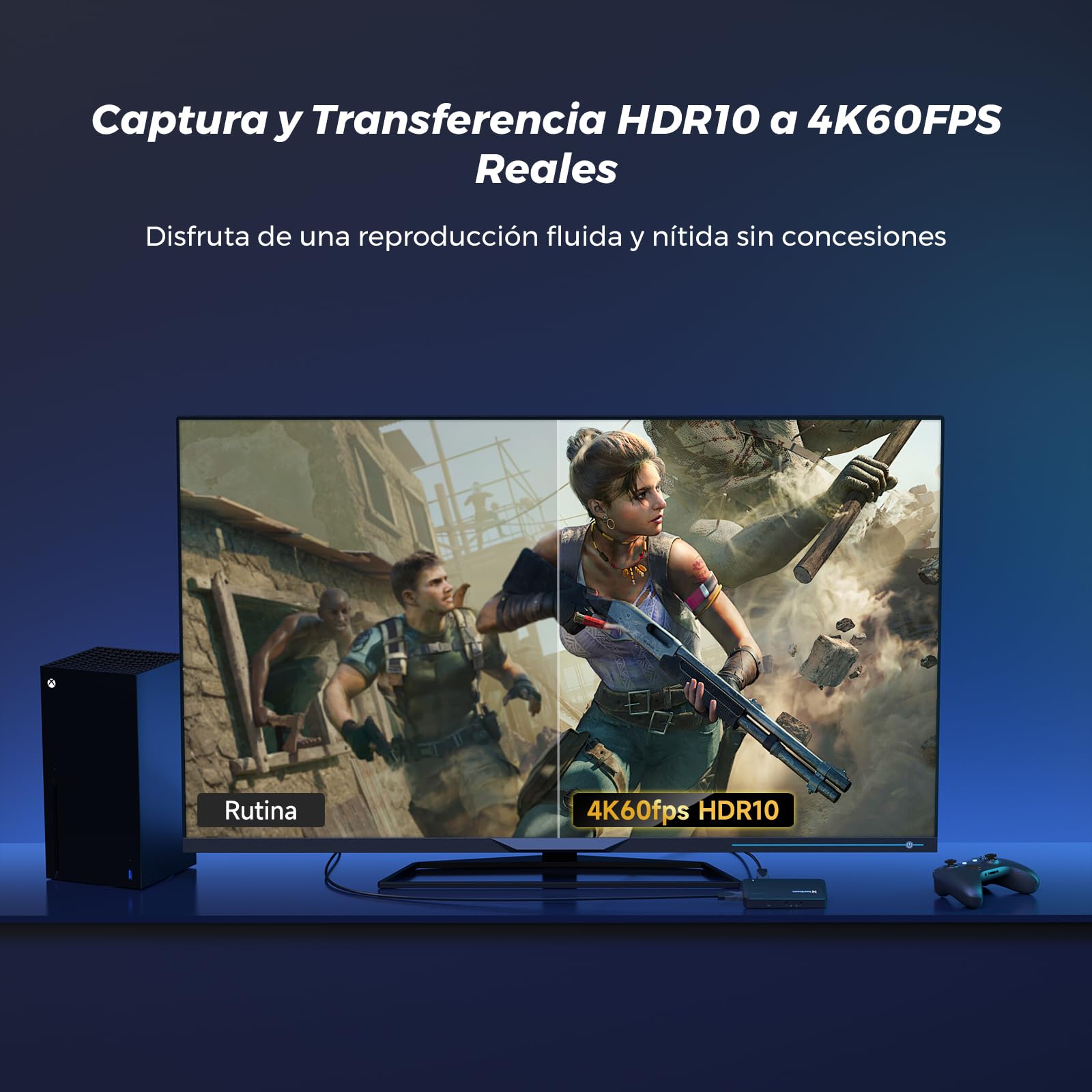 NearStream Tarjeta de Captura de Video HDMI 2.0 & USB 3.1,Capturadora de Video para Streaming,4K 60 fps HDR10 Captura&4K Passthrough para PC/MAC/Cámaras/PS4/PS5/Switch/Xbox Series X/S/OBS