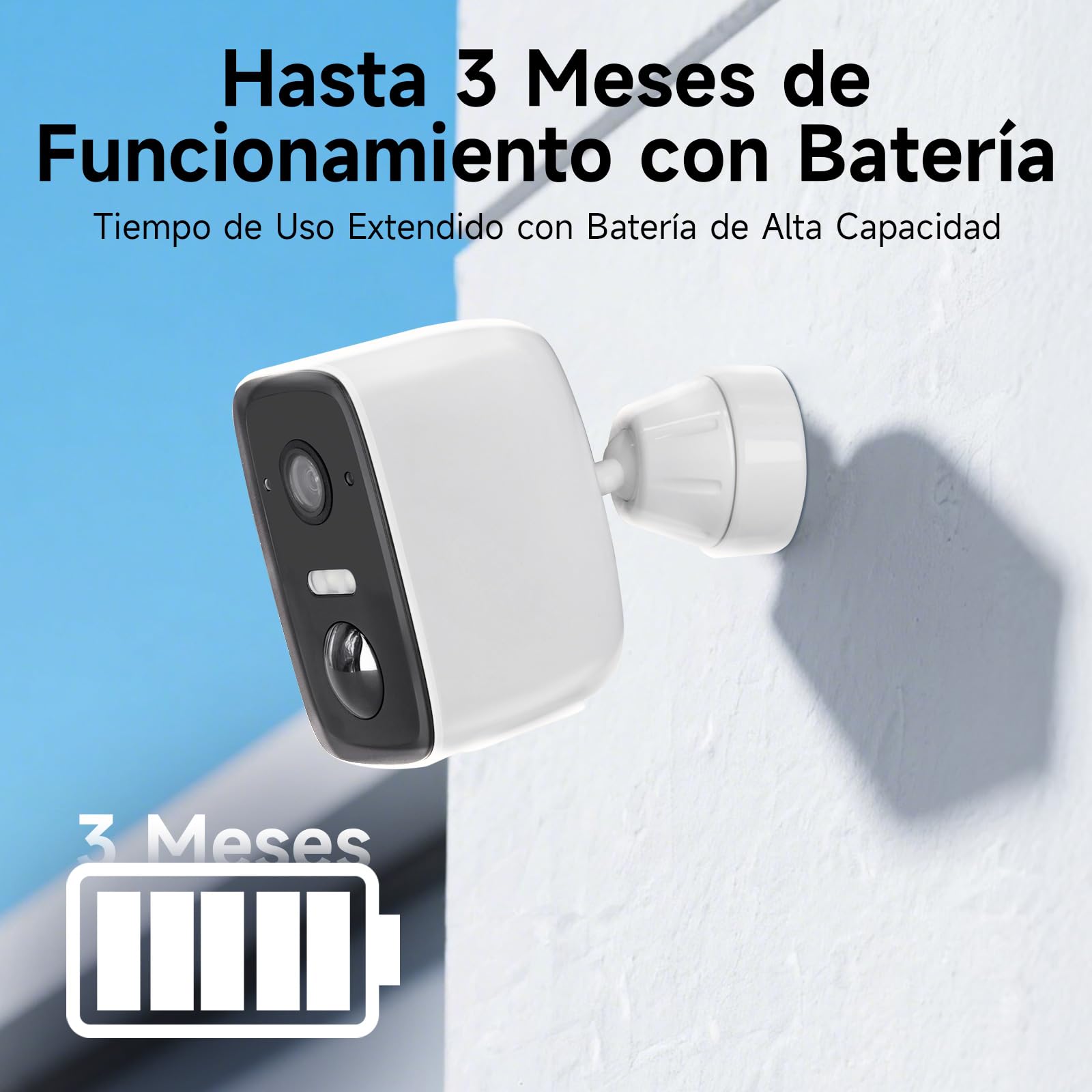 Cámara de Vigilancia WIFI Exterior, Rollei Wireless Security Cam 2K V2 Seguridad Camara sin Cables Visión Nocturna Detección de Movimiento Audio Bidireccional IP65 Cámara-Vigilancia-Exterior-Seguridad