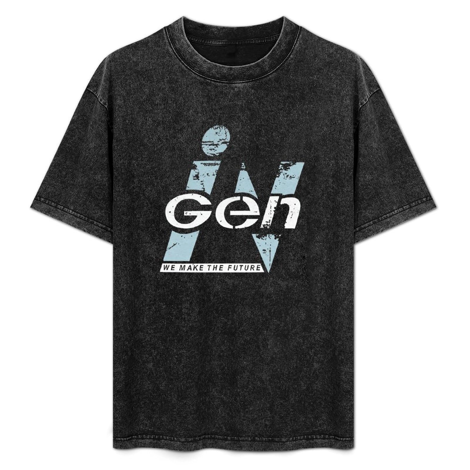 SATURNin&pd T-Shirt Unisex Retro Ingen Corporation Cotton Round Neck Black L