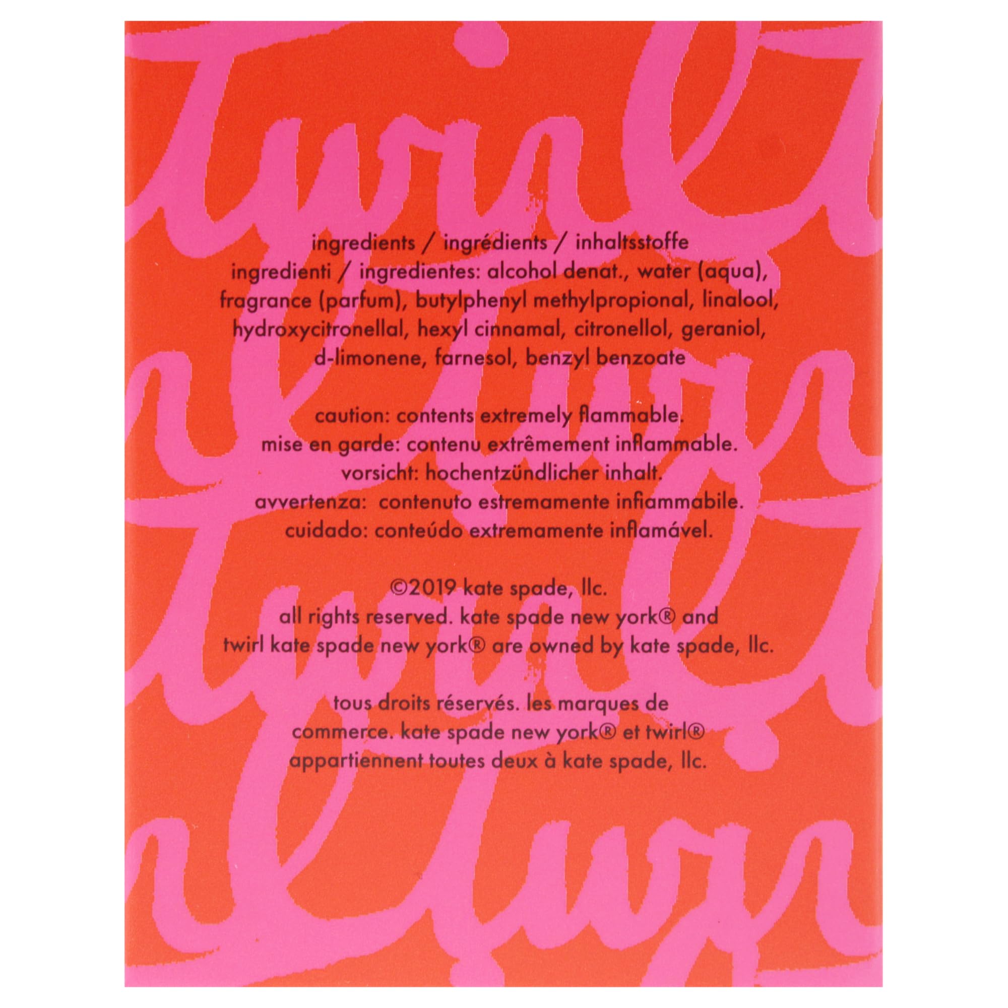 Kate Spade Twirl Eau De Parfum Spray for Women, 3.4 fl. Oz