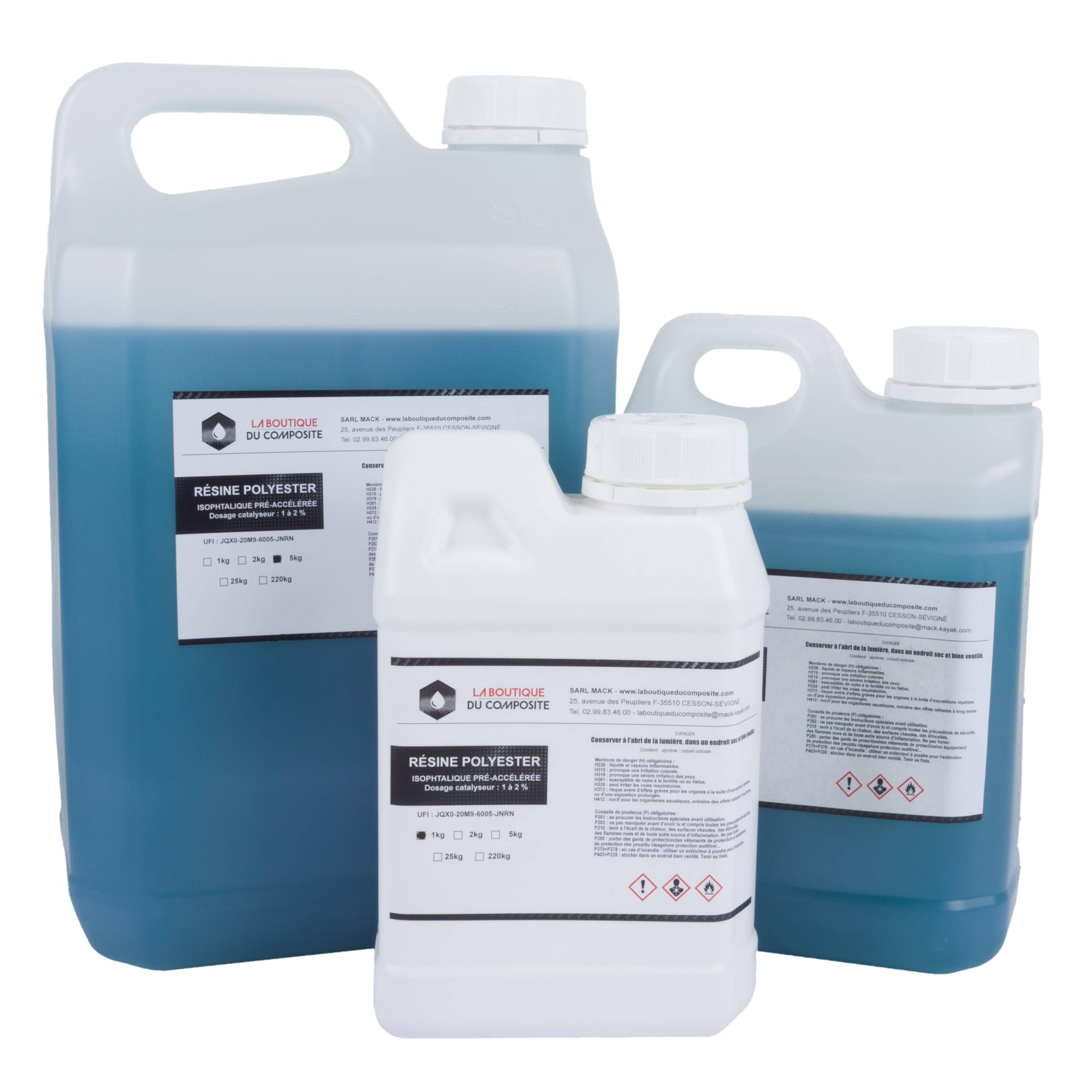 Kit Fibre de Verre Polyester 2 kg Catalyseur Mat 300 g Réparation Bateau