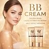 2PCS BB Cream SPF 50 Face Moisturiser,BB Cream Light & Medium,BB Cre/am Light SPF 50+ Gold Snail Sunscreen,Tinted SPF & Brightening Foundation,Lig/ht for All Skin Types,Full-Coverage(Natural Color)