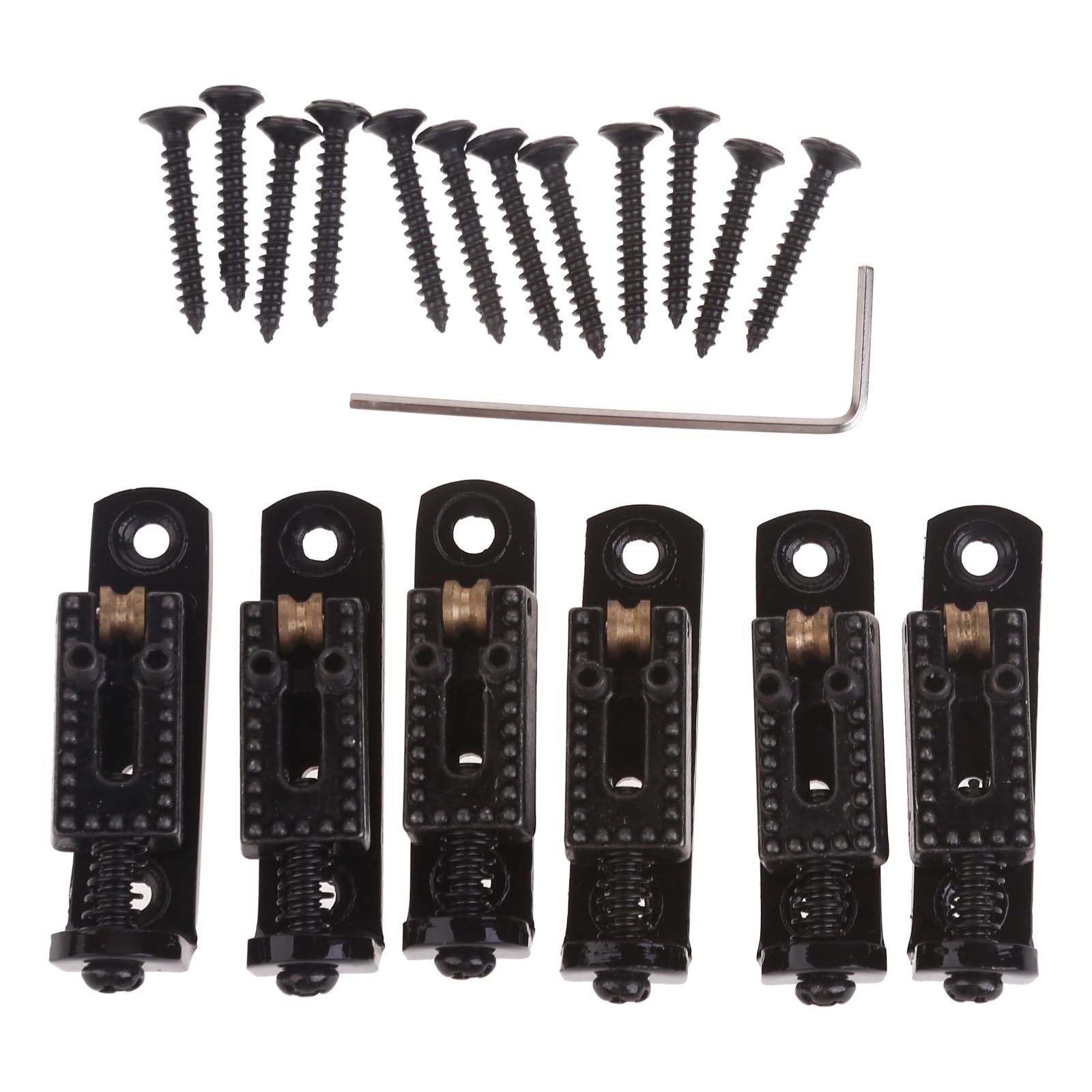 NUOYAQI Uncles Individual Single Bridge Saddles for 6 String Guitar Bridge Set Single Individual Bridge Saddles Tailpiece with Screws