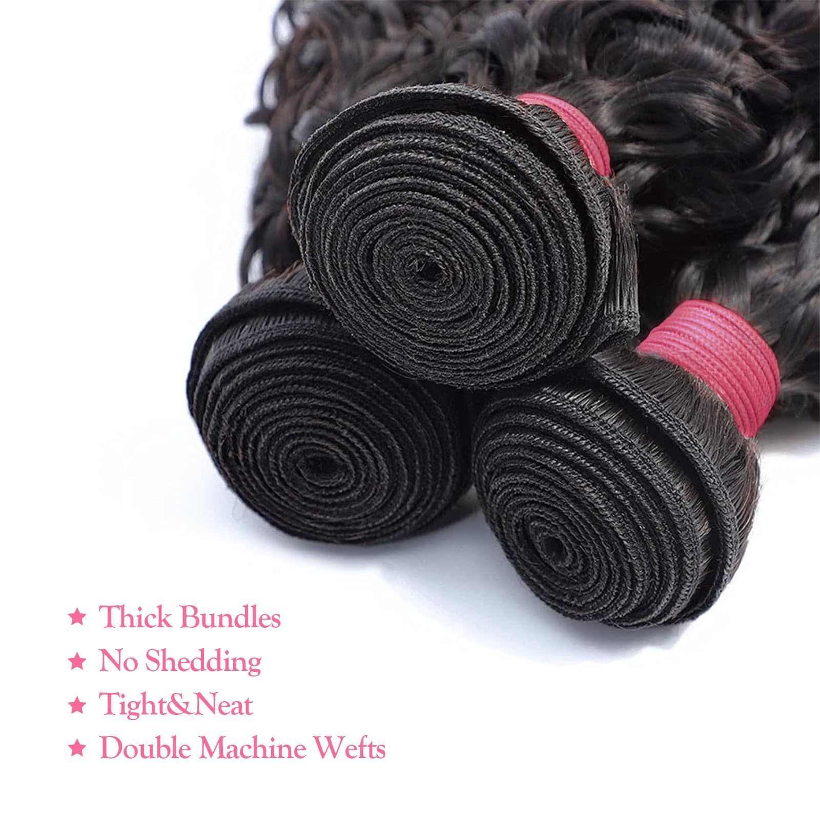 Amazon.com : Water Wave Bundles Human Hair 18 20 22 24 Inch 