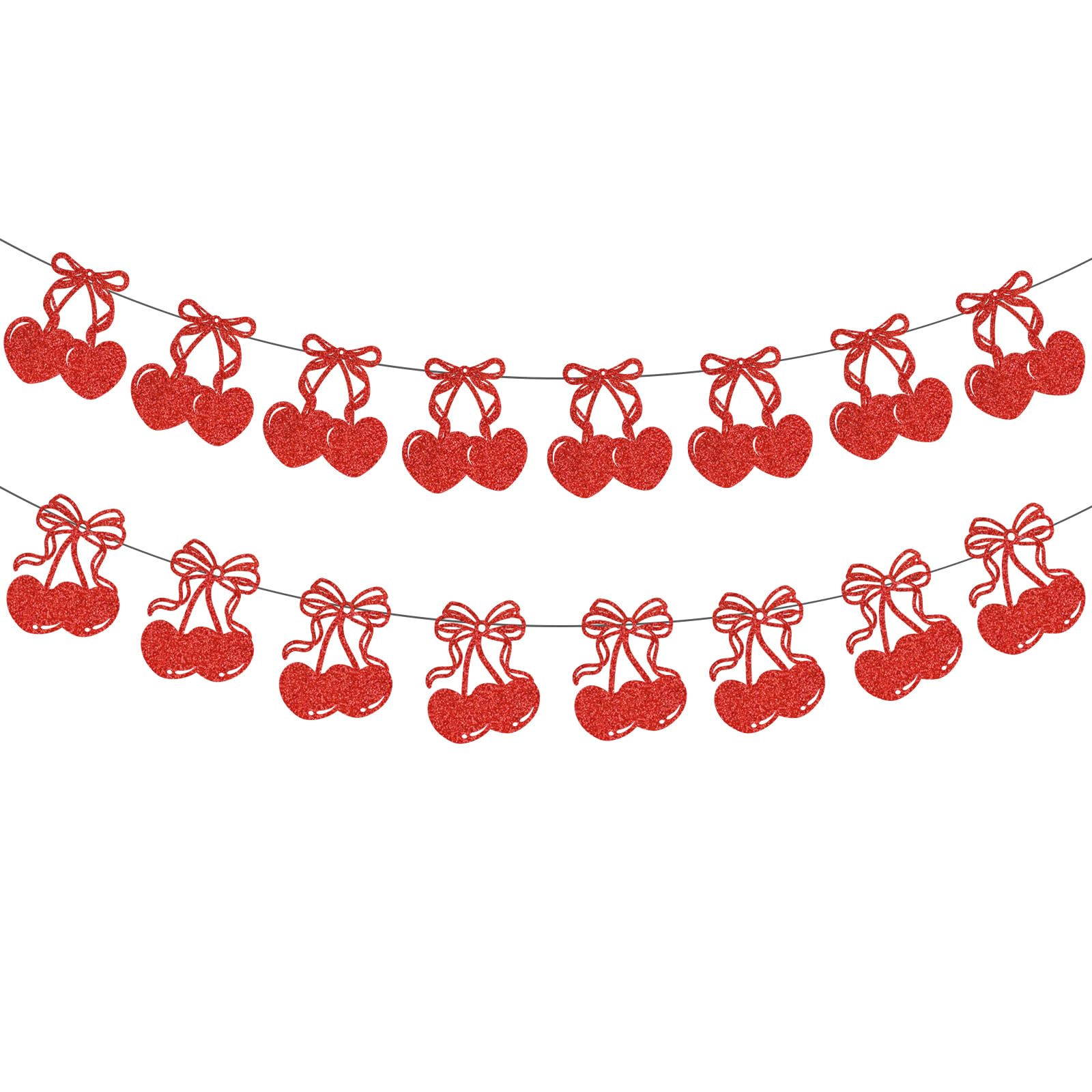 Cherry Garland - Cherry Party Decor Cherry Decorations Cherry On Top Party Decorations Cherry Banner