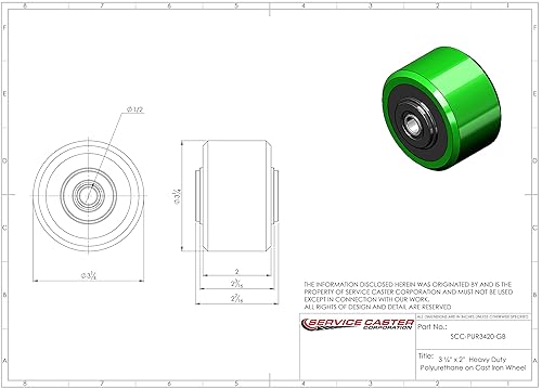 Miniatura 10 de Rueda Service Caster, de 2 pulgadas, Rueda de 6" - Negro
