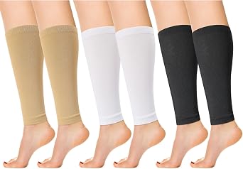 ViEinkaufen 3 Pairs Compression Calf Sleeves20-30mmHg