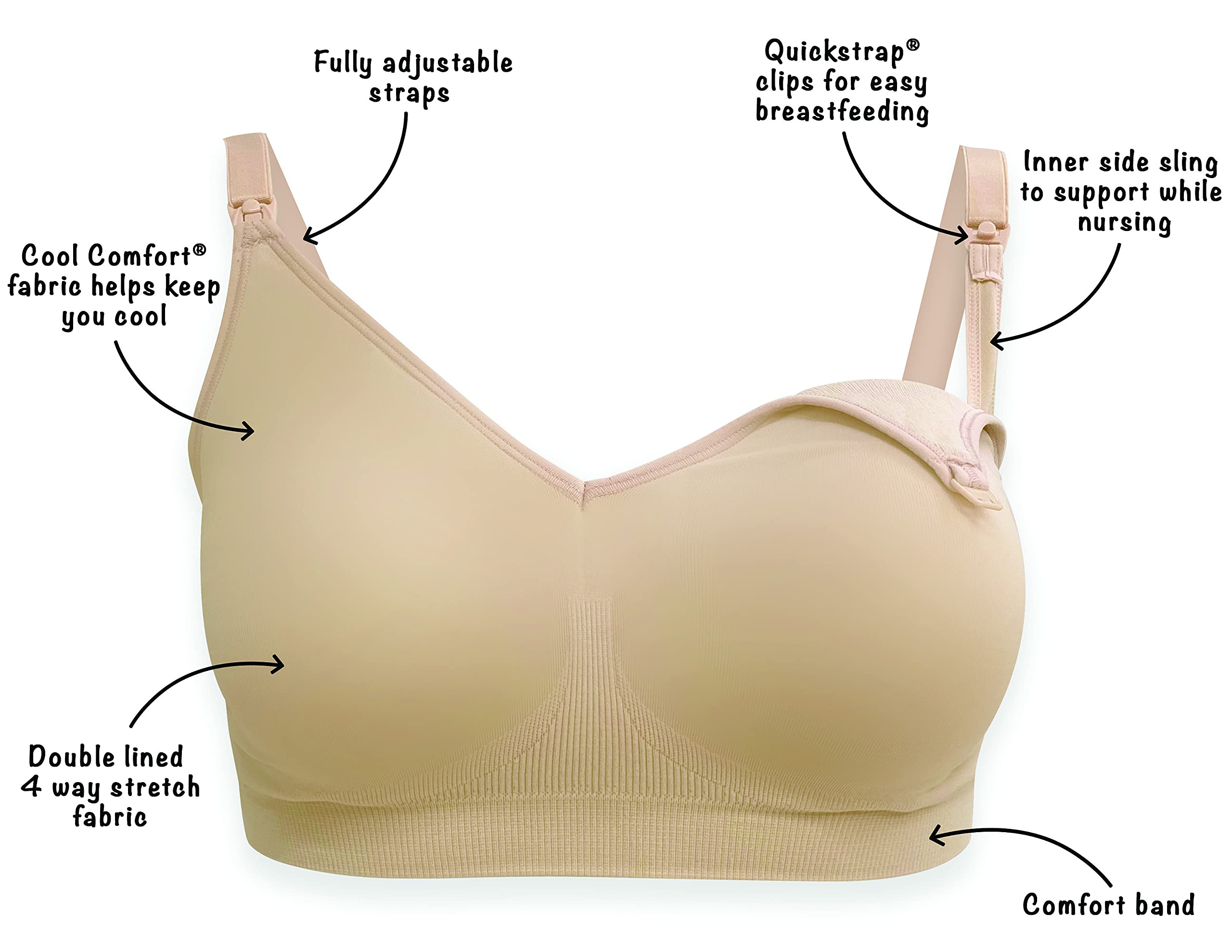 Playtex Damen Maternity & Nursing Seamless Wirefree Bra Us4956 BH mit voller Abdeckung (1er Pack)