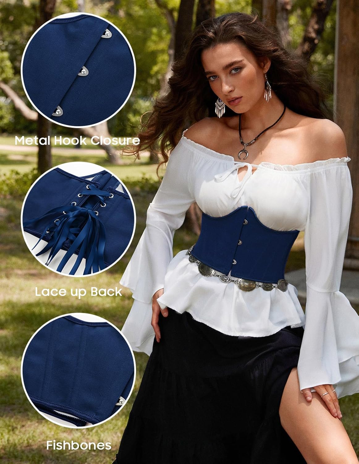 Scarlet Darkness Corset Belt for Women Underbust Renaissance Corsets Vintage Bustier Top - Image 2