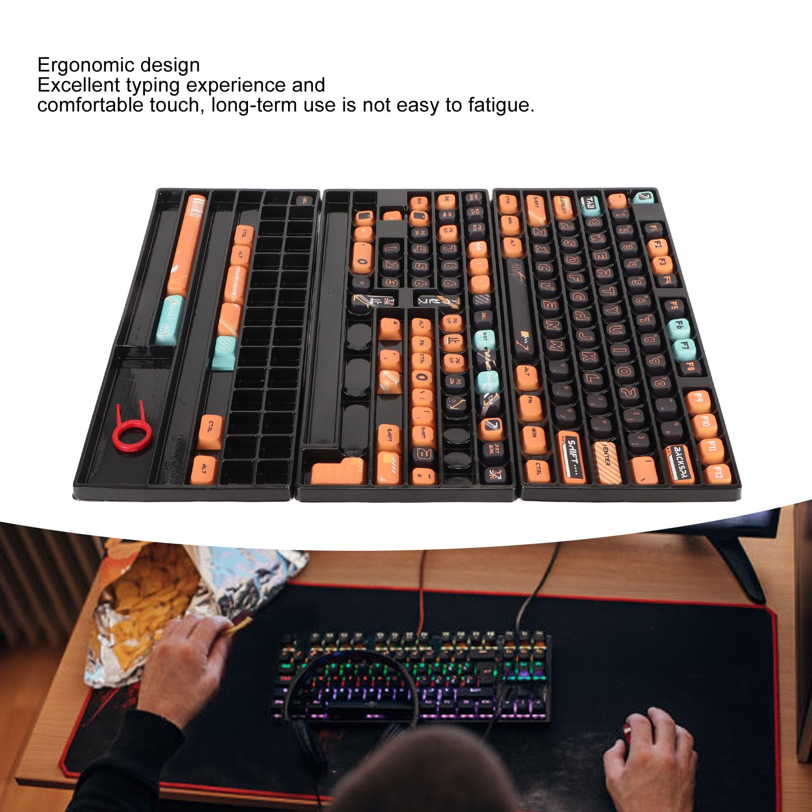 Ustaw Klawisze, Zestaw Klawiszy DIY 141 Ergonomicznych Klawiszy PBT Bez Moda Bez Moda dla 98 Mechanicznej Klawiatury dla Klawiatury Mechanicznej 87