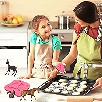 Vista 4 de Moldes de silicona de chocolate, 3 paquetes de moldes de fondant de animales Sika para decoración de pasteles con temática de animales del bosque