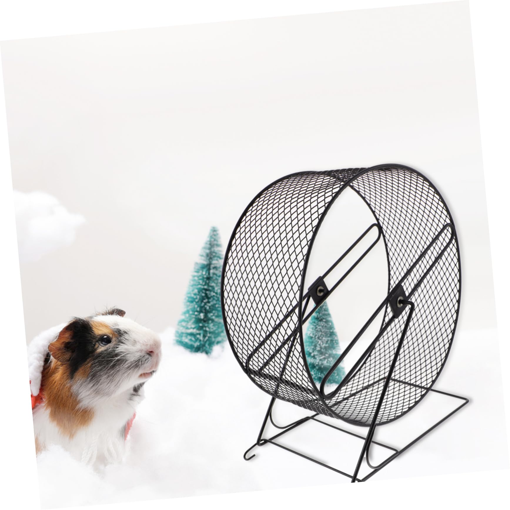 TOYANDONA Roue de Chinchilla Silencieuse en Fer, Jouet pour Petits Animaux, Roue d'exercice pour Hamster, Sûre et Amusante pour L'entraînement Quotidien