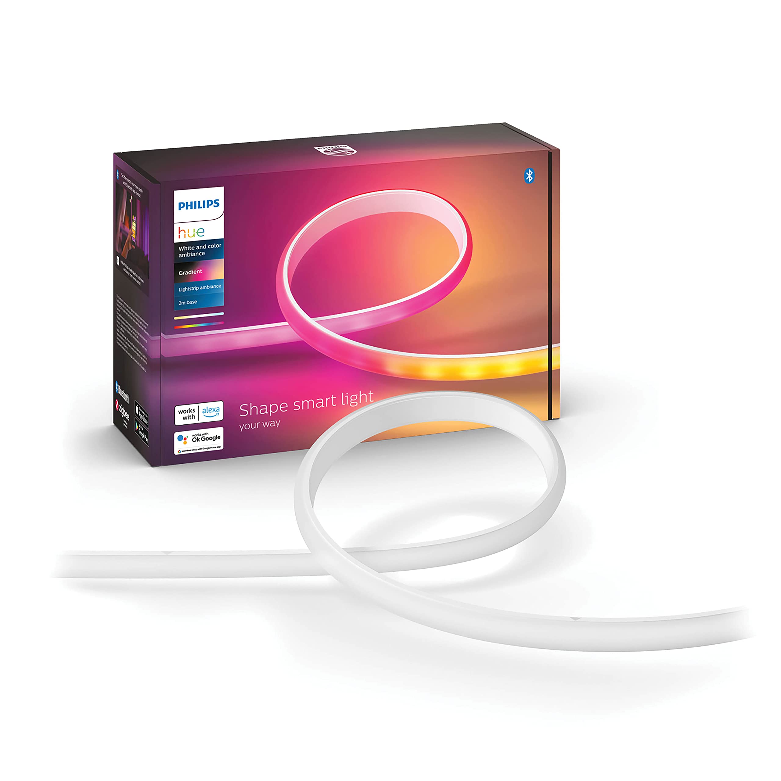 Philips Hue Ambiance Gradient Lightstrip - Wit en Gekleurd