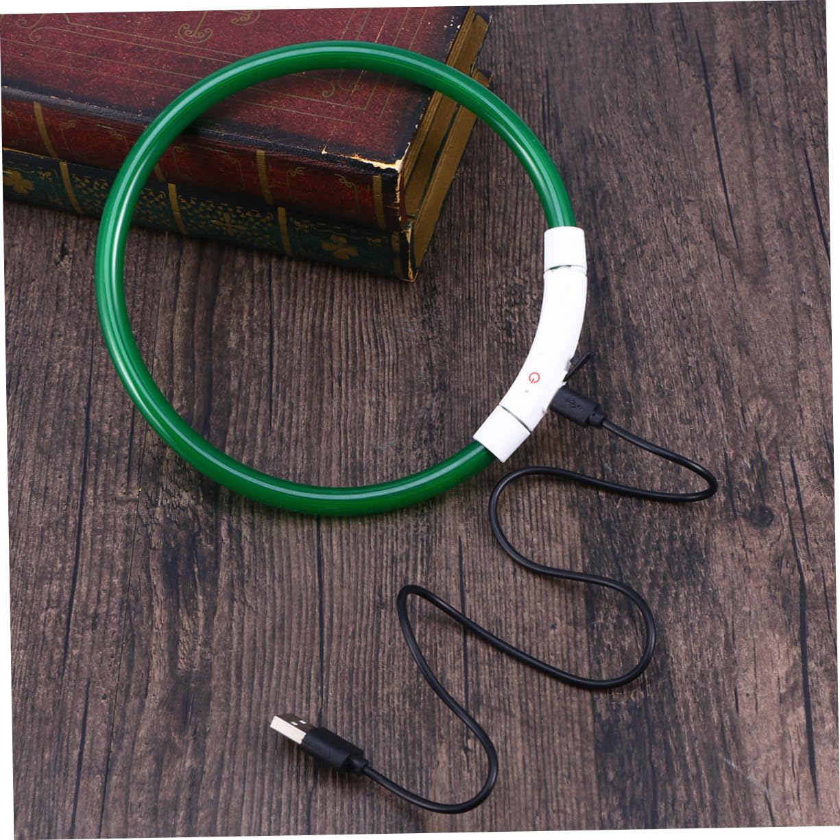 Housoutil 3pezzi Collare Led Ricaricabile Per Cani Con Luce Lampeggiante Usb Sicurezza Notturna Per Animali Domestici Modalità Di Illuminazione Verde Fluorescente