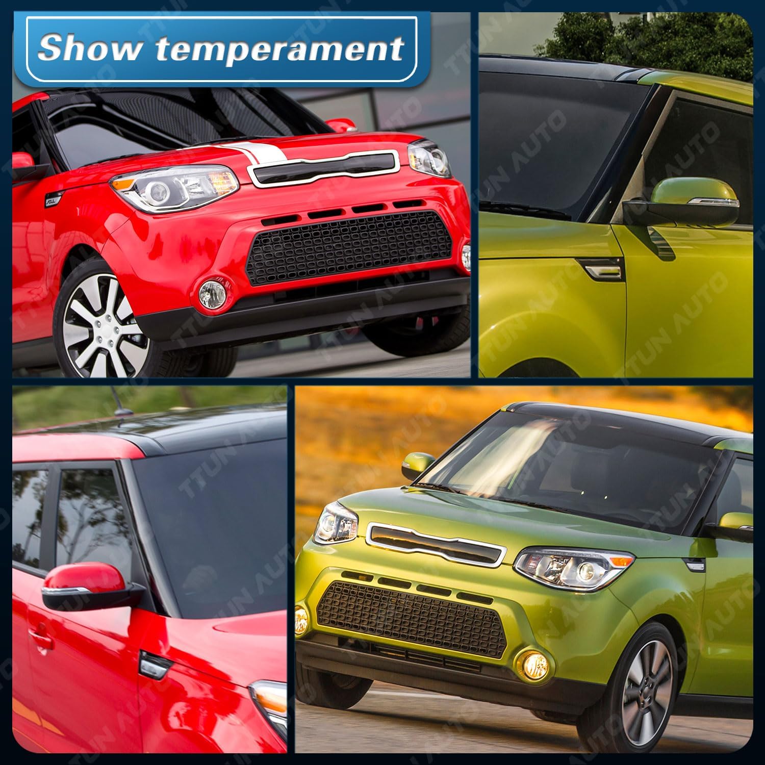 Compatible with 2014-2018 Kia Soul Molding Pair Windshield Pillar Trim Exterior,86170-B2000 86180-B2000