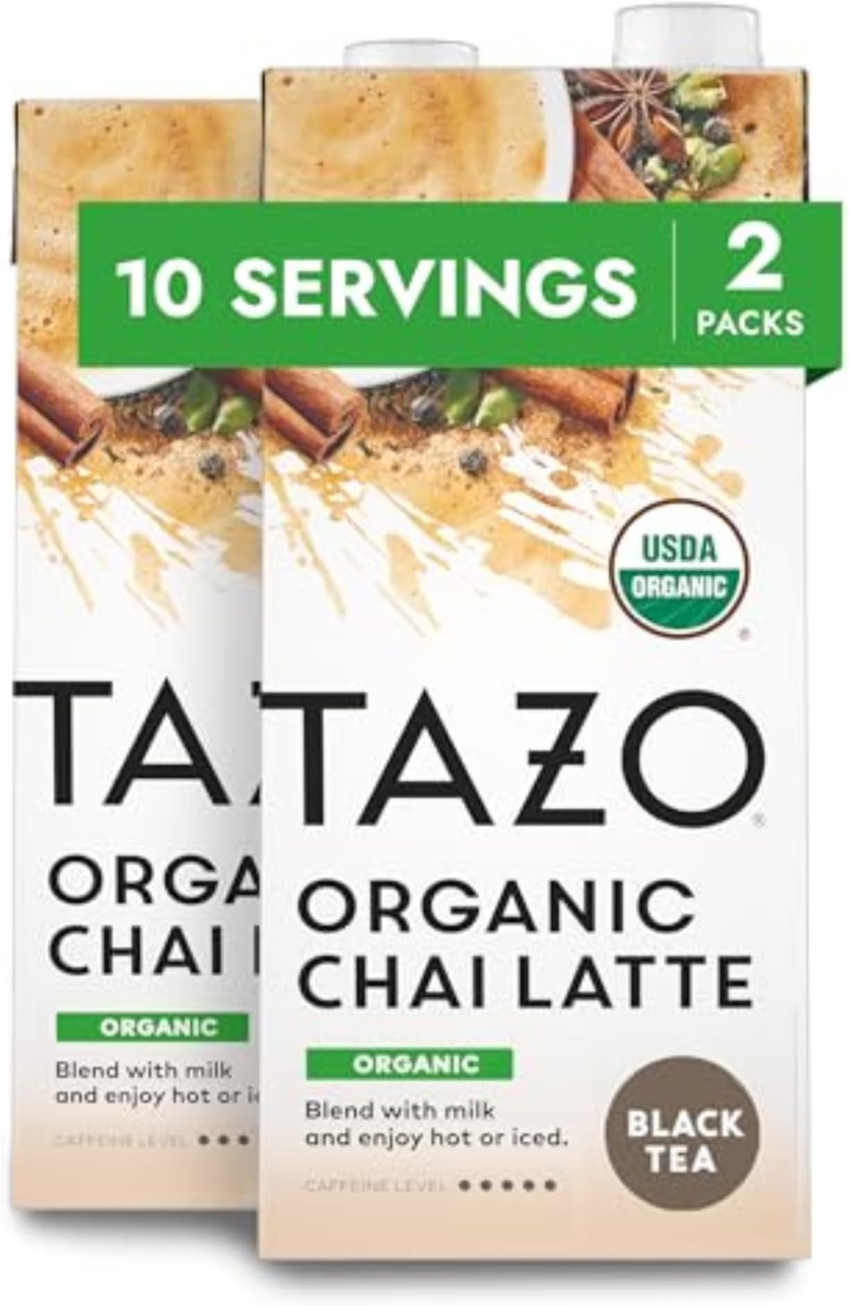 Organic Chai Latte Concentrate, Hot or Iced Black Tea, Easy-to-Serve, Everyday Lattes and Mocktails, 32 oz Carton (Pack of 2)