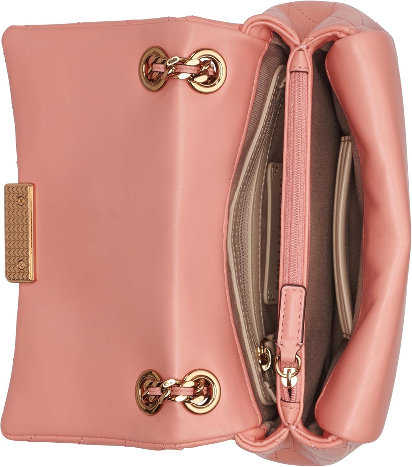 KARL LAGERFELD Paris Women's Laffayette Leather Crossbody Bag With Chain Strap