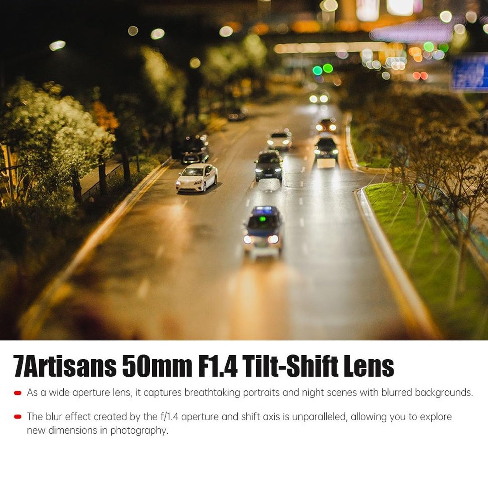 Obiettivo Tilt Shift per Fotocamera, 50 Mm F1.4 APS C Frame Messa a Fuoco Manuale Obiettivo Tilt Shift Ad Ampia Apertura, Compatibile con M4 3 Porte per Fotocamera PL1 E PL2