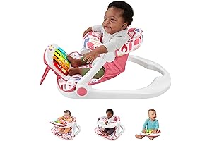 Fisher-Price Sit-Me-Up Floor Seat for Baby Kick and Play with Snack Tray Infant Toy