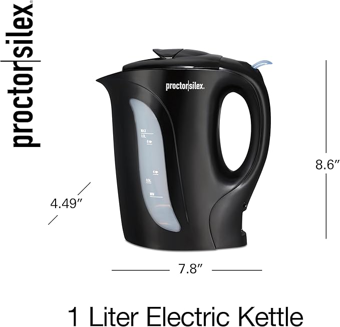 Hervidor Eléctrico Proctor Silex 1L Negro Apagado Automático miniatura 3