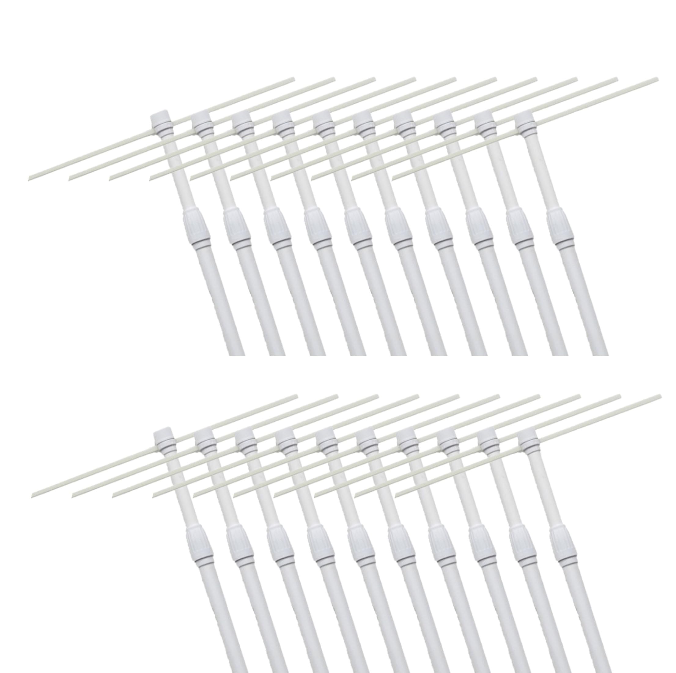 【法人名必須商品】【20本セット】のぼり屋工房 のぼり用3mスタンダードポール（2段伸縮） 白 398 のぼり竿