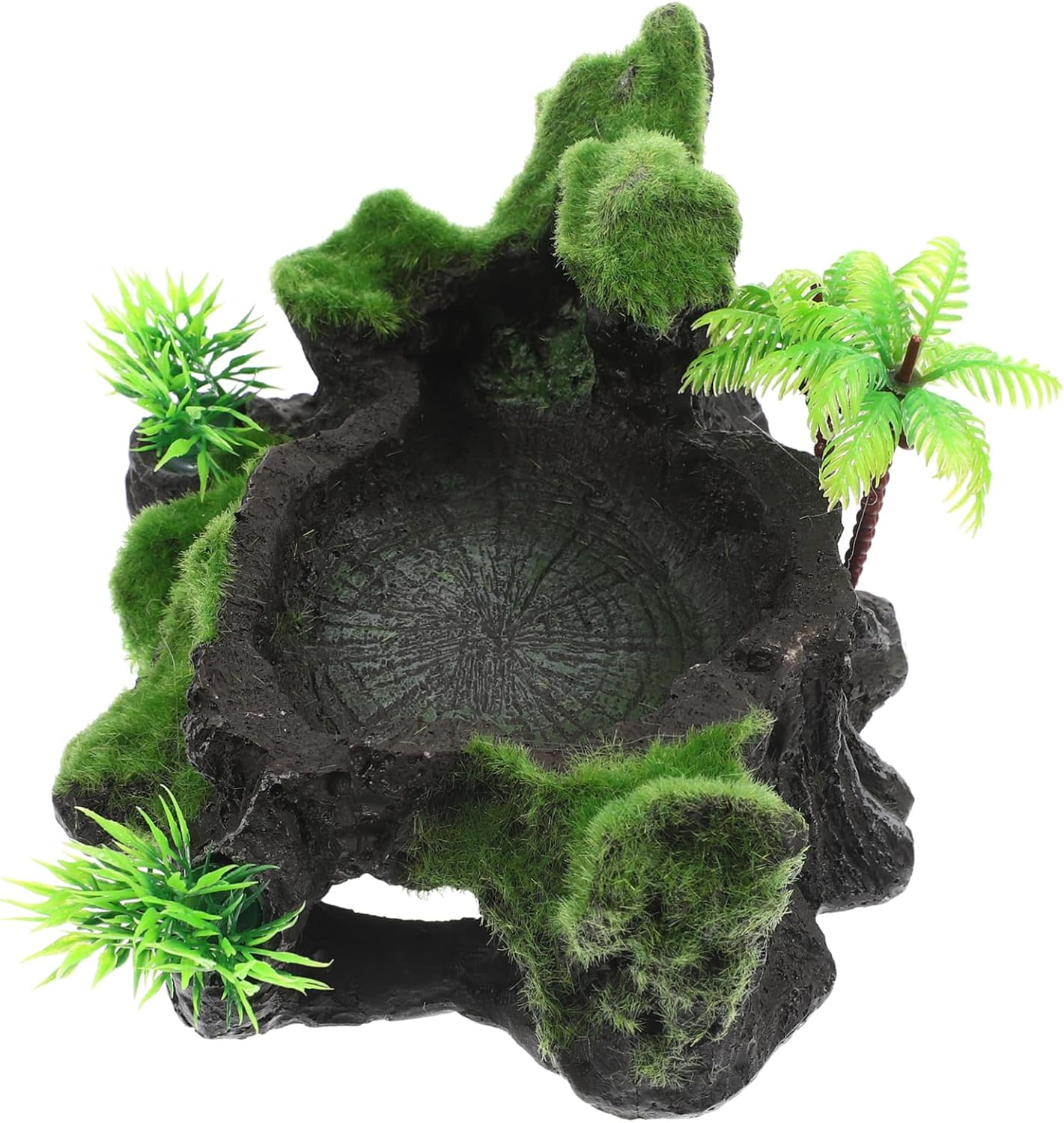 BESPORTBLE Terrarium Water Bowl for Reptiles Decorative Feeding Dish Resin Design for Turtles Lizards Frogs for Pet Hydration Nutrition