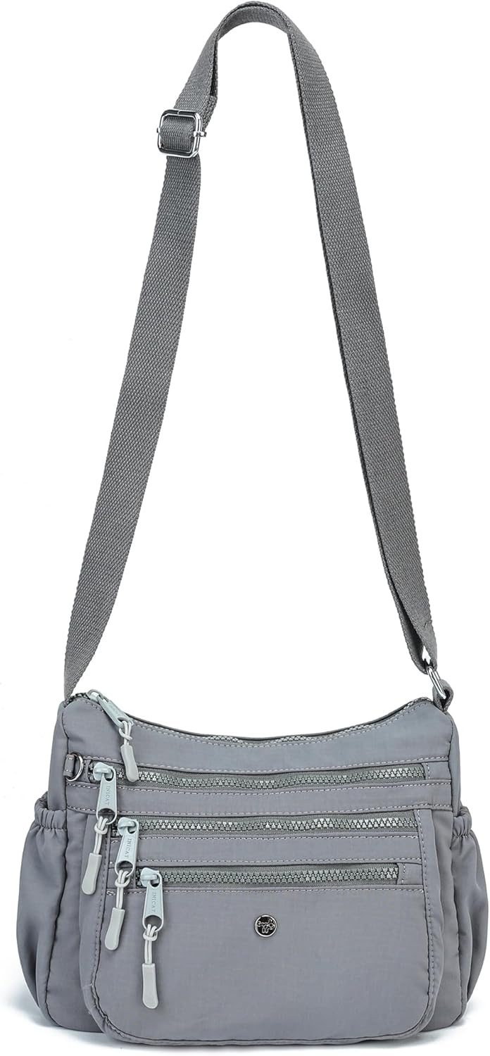 AOCINA Crossbody Bags for Women Multi Pocket Nylon Lightweight Ladies Purses Messenger Shoulder Handbags Satchel Travel Bag