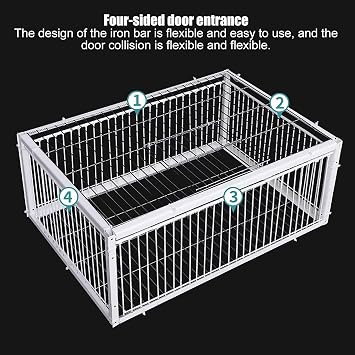 Pigeon Trap, Chicken Bird Trap Cage with Escape-Proof Design, Portable Pigeon Coop with One-Way Entry, Humane Four Door Pigeon Cage, Chicken and Bird Trap Cage, Easy Assembly 100x60x26cm