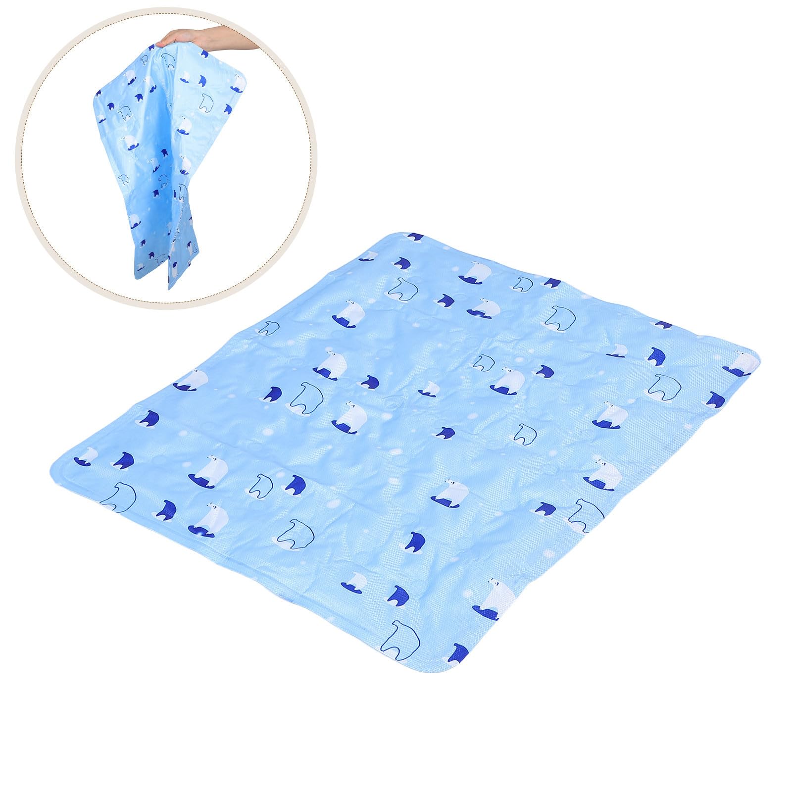 POPETPOP Kühlgelmatte für Haustiere aus PVC und Eiskristall Komfortabel und Kühlend für Hunde und Katzen im Sommer Leicht zu Reinigen und Drinnen Verwendbar