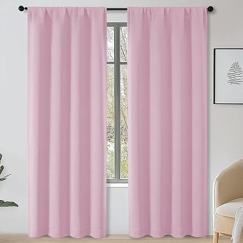 Miniatura 9 de OWENIE Sally Ever Green Cortinas Opacas para Dormitorio Sala de Estar 63 Pulgadas de Largo Juego de 2 Paneles, Aislamiento Térmico Ahorro de Energía