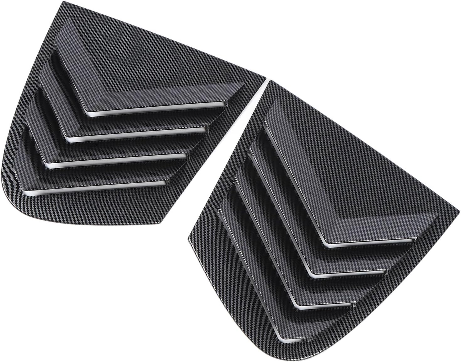 Rear Window Side Shutters Carbon Fiber Pattern, Air Vent Louver Scoop Shades Cover for 1 Series E87 2005 to 2011 - Sporty Exterior Decoration, Durable ABS Material, Easy